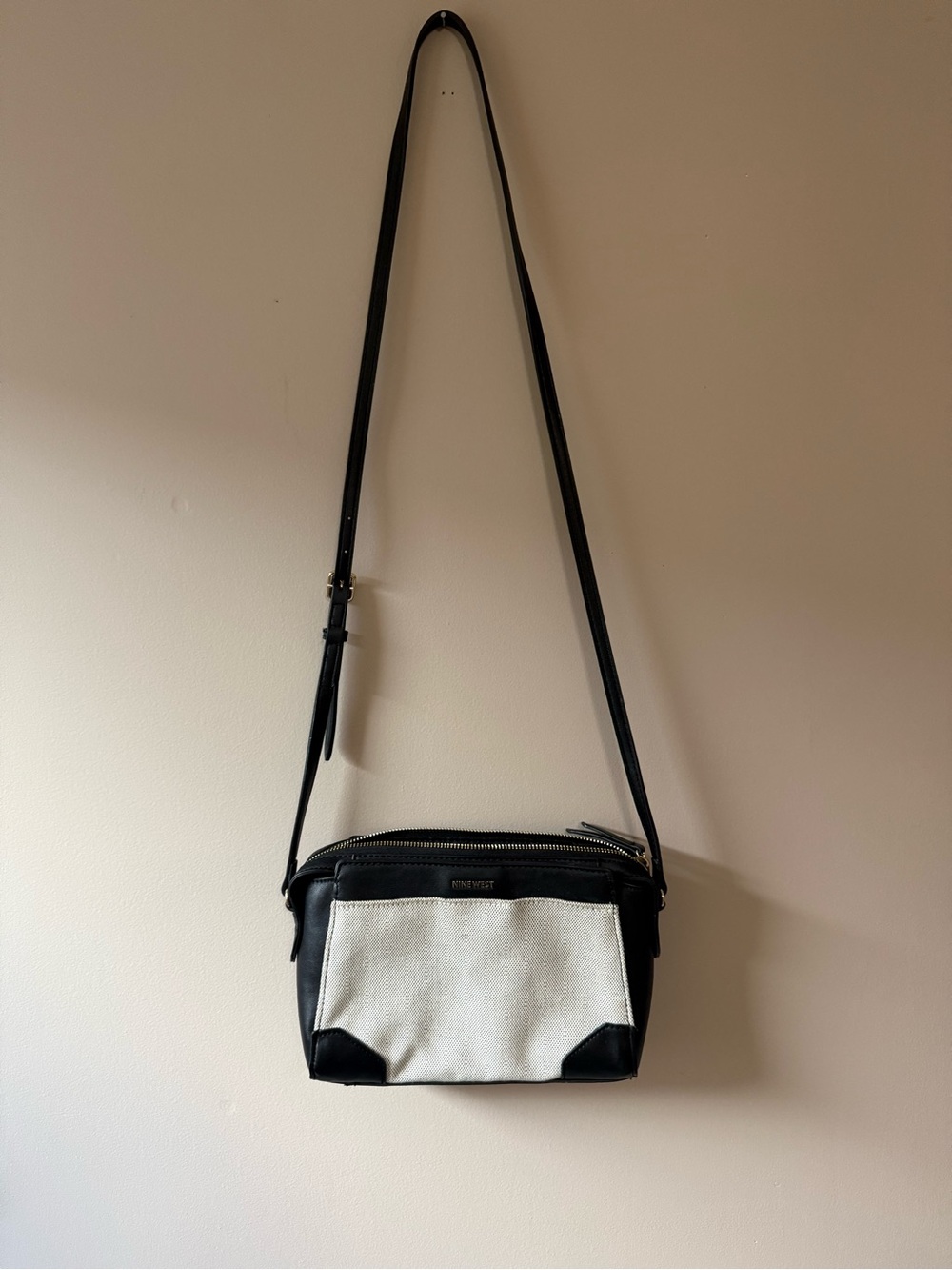 Nine West Black and White Crossbody Bag